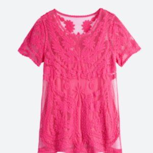 NWOT - Pixley Layda Crochet Top with Matching Tank Size XL